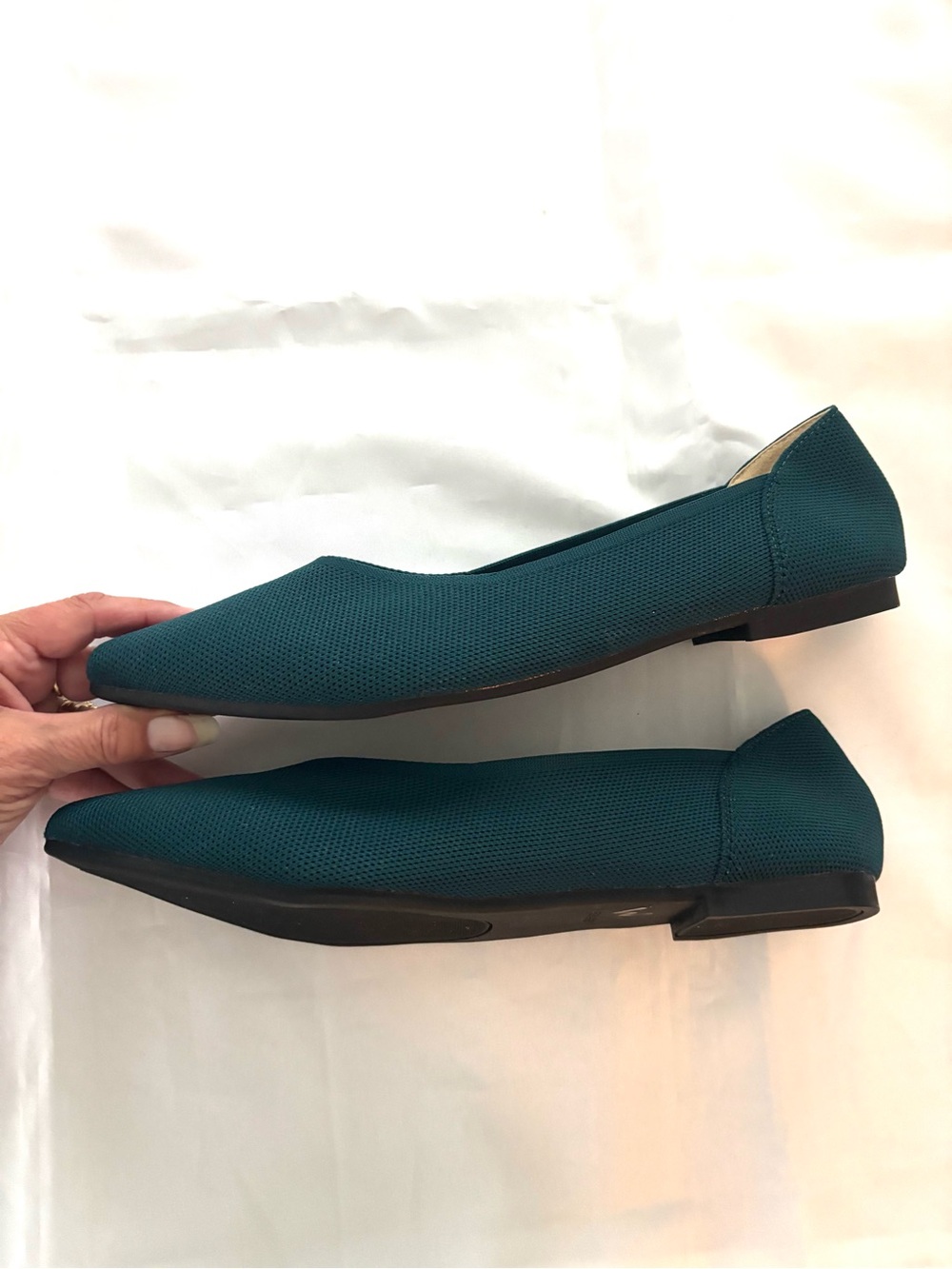 NWOT Semwiss Teal Pointed Toe Ballet Flats SZ 8.5 - Picture 3 of 14